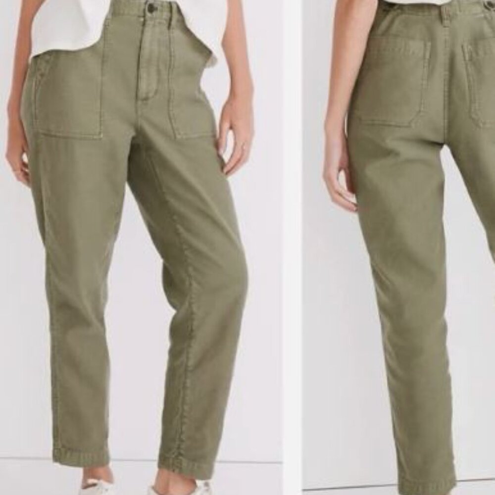 Madewell Griff Tapered Fatigue Cargo Pants in Dried Clover size 26